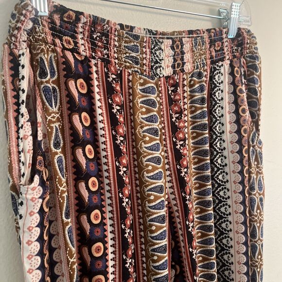 American Eagle Outfitters Boho Harem Geometric Elastic Waist Pants- Medium - Picture 4 of 9